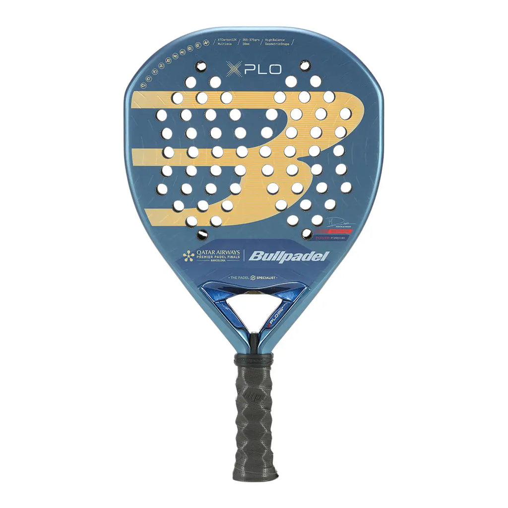 Bullpadel XPLO Qatar Airways — Raquette de Padel Bleu/Or 2025