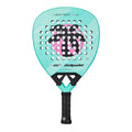 Bullpadel Vertex 05 Woman Miami 2026 – raquette de padel femme, vue de face turquoise et rose