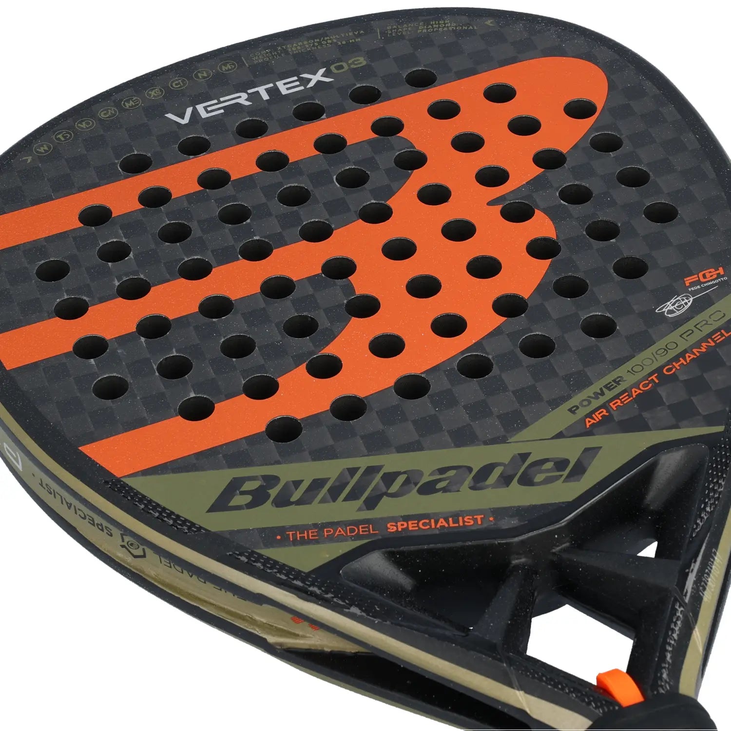 Bullpadel Vertex 03 — Raquette de Padel Noir/Orange 2023