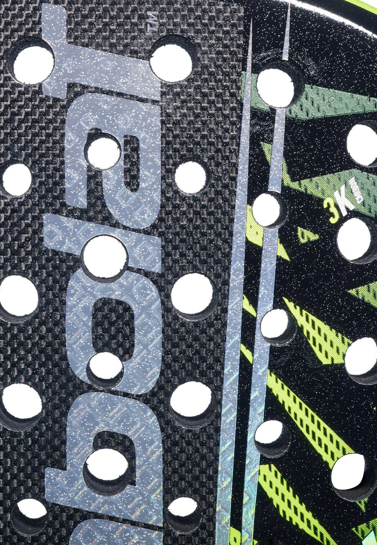 Babolat Counter Viper 2.6 2026 – détail de la face carbone 3K