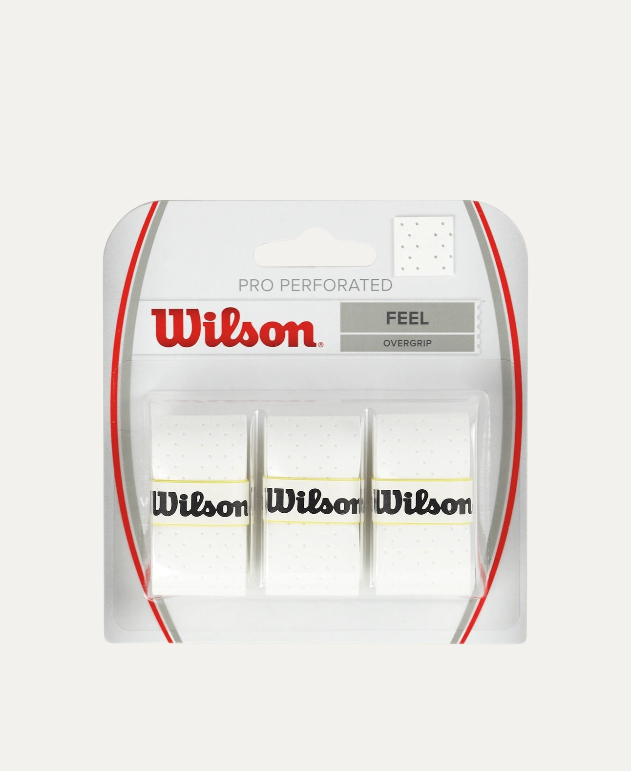 Wilson Pro Perforated surgrip de padel x3 blanc