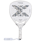 NOX AT10 Luxury Genius Attack 12K Alum Xtrem 2026 – raquette de padel blanche, vue de face