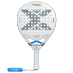 NOX AT10 Genius 18K Alum Argentina Edition 2026 – raquette de padel blanche, bleu ciel et or