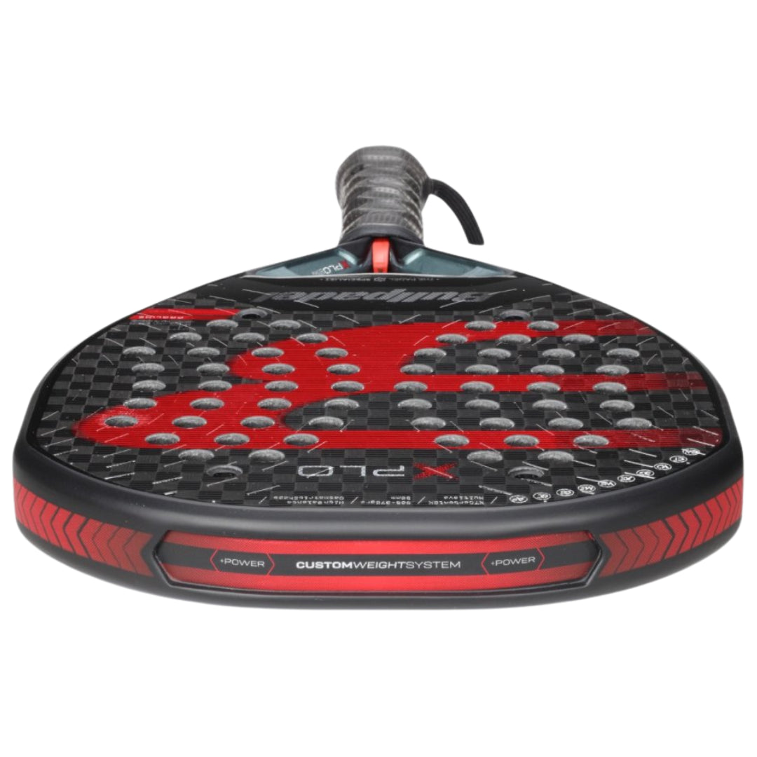 Bullpadel XPLO 2025 – vue de dessus, CustomWeight System