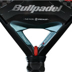 Bullpadel XPLO 2025 – détail du cœur gris-bleu et du pont